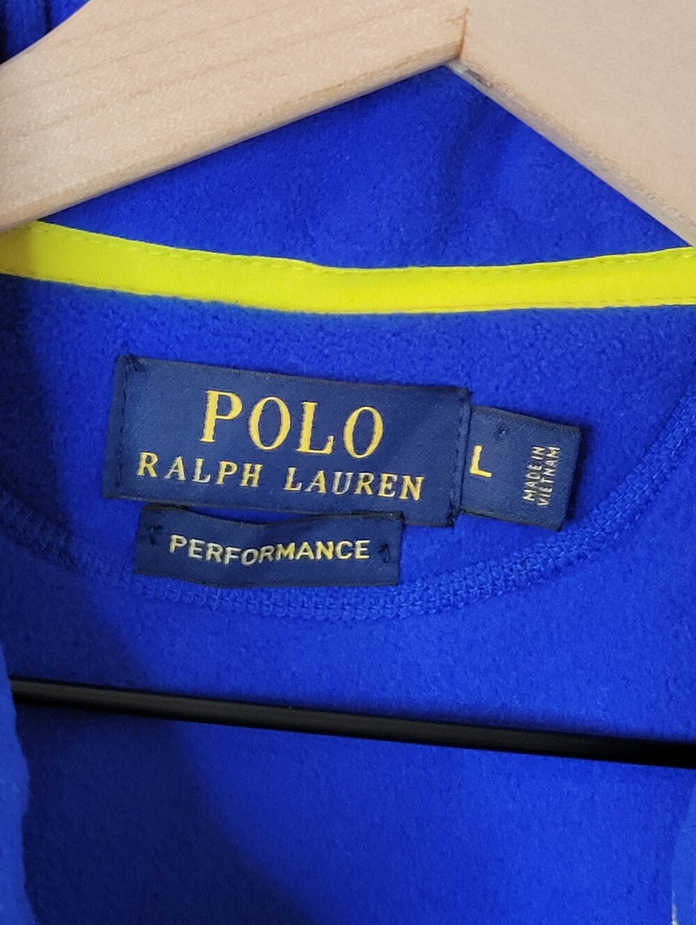 Polo Ralph Lauren Performance Blue Fleece Zip Up Vest, Size Mens Large - Picture 5 of 6